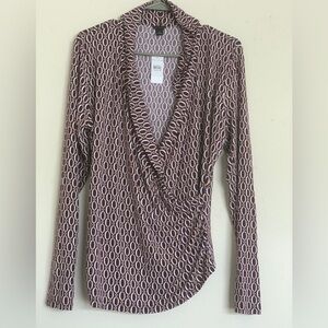 Ann Taylor rouge brown blouse Size L
